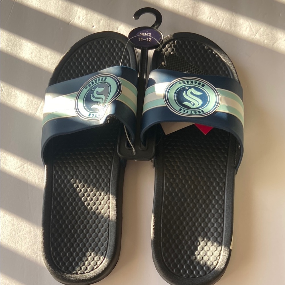 Men's Blue Slide Sandals